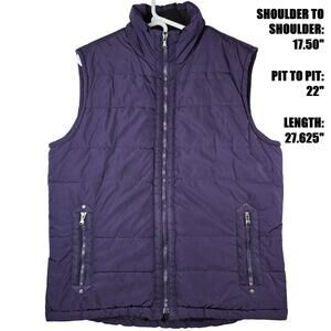 Kenneth Cole New York Puffer Vest Purple Mens Medium 42
